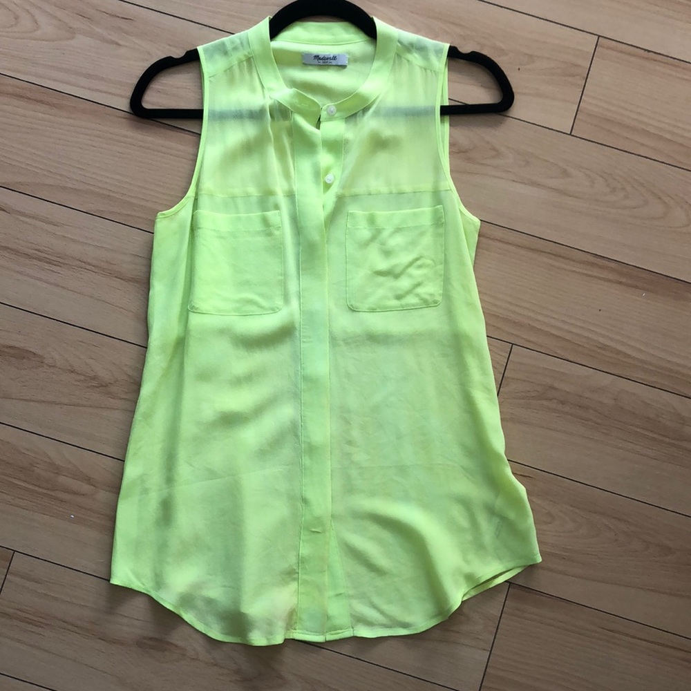 Madewell Neon Yellow Blouse